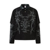 EON High Street Personality Pattern Design Waffle Long Sleeve T-Shirt