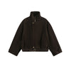 BTBDBTE Vintage Loose Stand-Up Collar Bike Suede Jacket