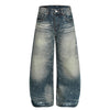 American High Street Washed Ink-splashing Scimitar Jeans