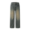 Jimmy Retro Old Yellow Mud Straight Vertical and Thin Jeans