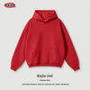 BE Solid Color Fleece Hooded Sweater Loose Thermal Cropped Pants Sports and Leisure Suit