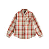 BOXXX Campus Style Cotton Long Sleeve Plaid Flannel Shirt