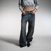 Pokiovo Vintage Old Straight Loose Wide Leg Mopping Jeans