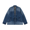 BSAPA Indian Double-sided Denim Collarless Jacket