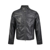 Premium Stand-up Collar Slim-fitting Front Shoulder Short PU Locomotive Leather Jacket