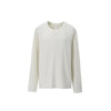 Inflation Henry Collar Pit Strip Four-sided Elastic Shoulder Sleeve Long Sleeve T-shirt