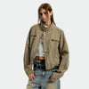 Jimmy Vintage Stand-Up Collar Short Jacket