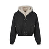 MADEEXTREME Mountain Carving Hair Collar Hooded Short Cotton Jacket Plus Jacket