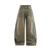 Retro Old Pleated Casual Jeans