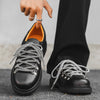 British Style Niche Weaving Design Casual Derby Shoes
