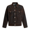 Dirty Dyed Old Bright Line Lapel Denim Jacket