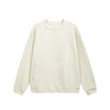 Inflation Temperature Control Fleece Crew Neck Solid Color Sweater