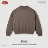 BE Old Money Wind Heavy Loose Shoulder Casual Crew Neck Sweater