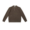 Old Qianfeng Simple Pit Strip Casual Solid Color Lapel Sweater Knitted Sweater