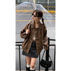 RAINY Maillard Vintage Polished Leather Jacket