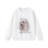 Beast Street Puppy Print Loose Crew Neck Sweater