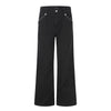 11KN Zipper Pocket Design Wide Leg Jeans