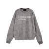 MADEEXTREME 350g DirtyWashed Letter Embroidery Pullover Sweatshirt