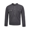 EME Henry Collar Double Pocket Tooling Cleanfit Premium Long Sleeve T-Shirt