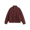 ANSWER ME Spliced Stand-up Collar Loose Casual Jacket