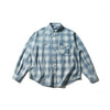 BUILTTOLAST Washed Ripped Denim Plaid Shirt