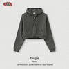 BE Solid Color Zipper Hooded Sweater Zipper