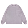 FGSS Sticker Bag Waffle Washed Heavy Loose Shoulder Crew Neck Sweater