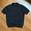 Following The Old Money Light Luxury Jacquard Vertical Texture Lapel Polo Shirt Knitted T-shirt