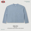 BE Waffle Fried Snowflake Loose Shoulder Boxy Long Sleeve