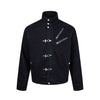 MADEEXTREME Aircraft Buckle Small Stand-up Collar Short Wide Jacket