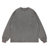 FGSS Sticker Bag Waffle Washed Heavy Loose Shoulder Crew Neck Sweater