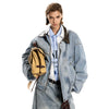 Jimmy Gallery Washed Spliced Lapel Denim Jacket