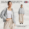 Artiemaster  Autumn and Winter Zipper Cardigan Shoulder Hooded Fleece Sweater