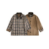BTBDBTE Retro Double-sided Plaid Mid-length Tooling Jacket
