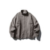 DAVIC Stand-up Collar Jacket Solid Color Flight Jacket