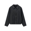 Inflation Washed Plane Button Lapel Denim Jacket