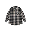 BTBDBTE Cotton Long-sleeved Plaid Shirt