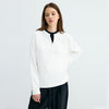 Old Money Wind Seagull Neck Small V Neck Loose Stacking Fake Two-piece Knitted Sweater Autumn and Winter