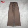 BE Autumn Quiet Luxury Old Money Wind Heavy Yarn Thread High Waist Sports and Leisure Straight Waist Trousers