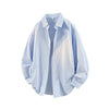 Inflation Windproof Striped Thin Cardigan Lapel Lining Long Sleeve