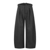 11KN Button Double-pleated Wide Leg Pants Scimitar Pants