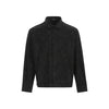 Jimmy Men's Clothing old money floral embroidered black shirt with long sleeves and button-up design.
