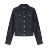11KN Loose Deconstruction Contrasting Color Bright Line Design Sense Retro Blue Denim Jacket