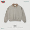 BE Heavy Old Money Style Plaid Semi-open Chest Polo Collar Long-sleeved Sweater