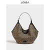 LOSEA-Original "Modern Girl" Retro Leopard Print Large Capacity Tote Bag Messenger Bag