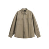 YEOOTI Heavy Washed Cotton Casual Long-sleeved Shirt Jacket