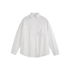 ANSWER ME Simple Basic Solid Color Cotton Shirt