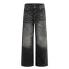 11KN Cat Whisker Straight Wide-leg Black Jeans