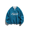 UNDREST College Sweatshirt Fake Two Piece Design Stylish Loungewear Sweatshirt