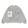 Portrait Graffiti Print Wrecking Terry Turtleneck Sweater